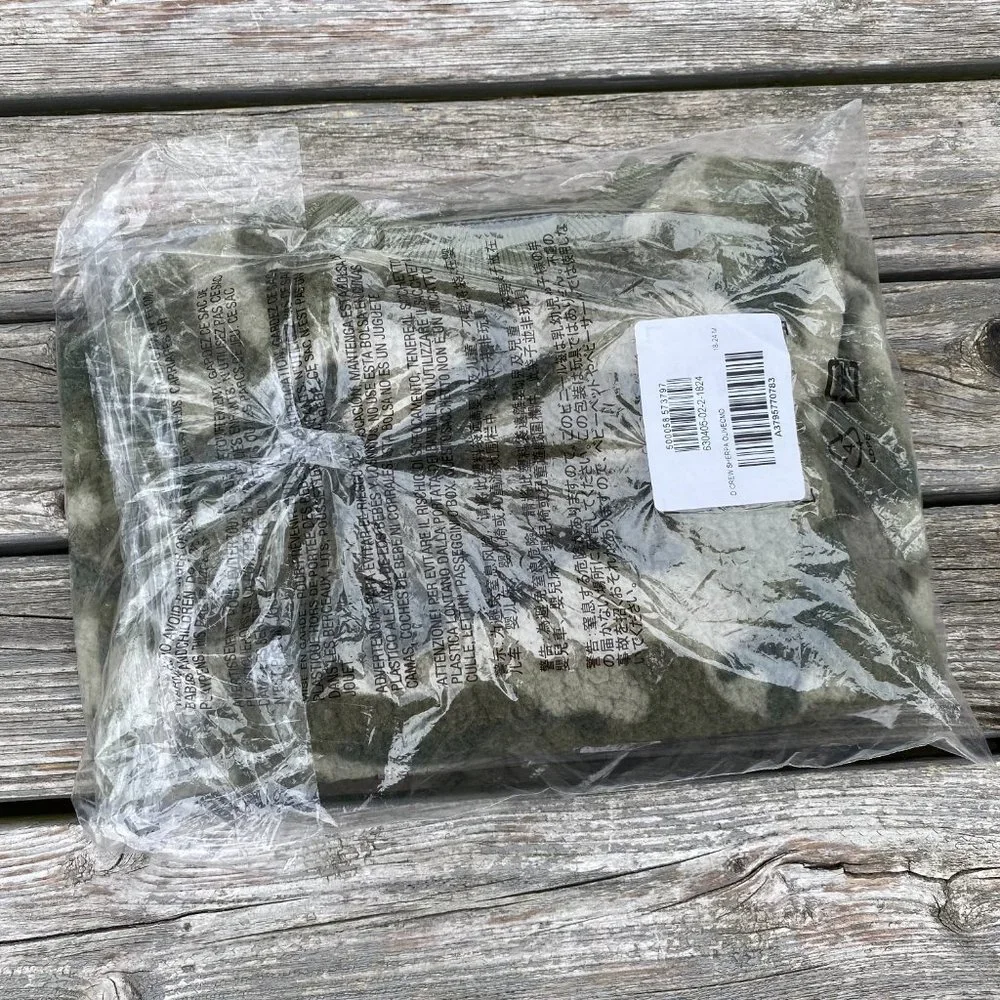 Old Navy Olive Camouflage Crew-Neck Sherpa Dress